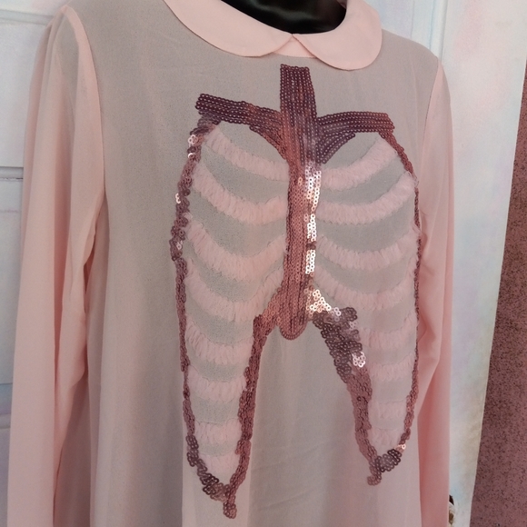 Iron fist sheer mesh undead babydoll dress! Kawaii goth! Nwt! Sold - Picture 3 of 7